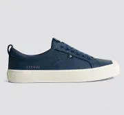OCA Low Dark Denim Premium Leather Sneaker Men