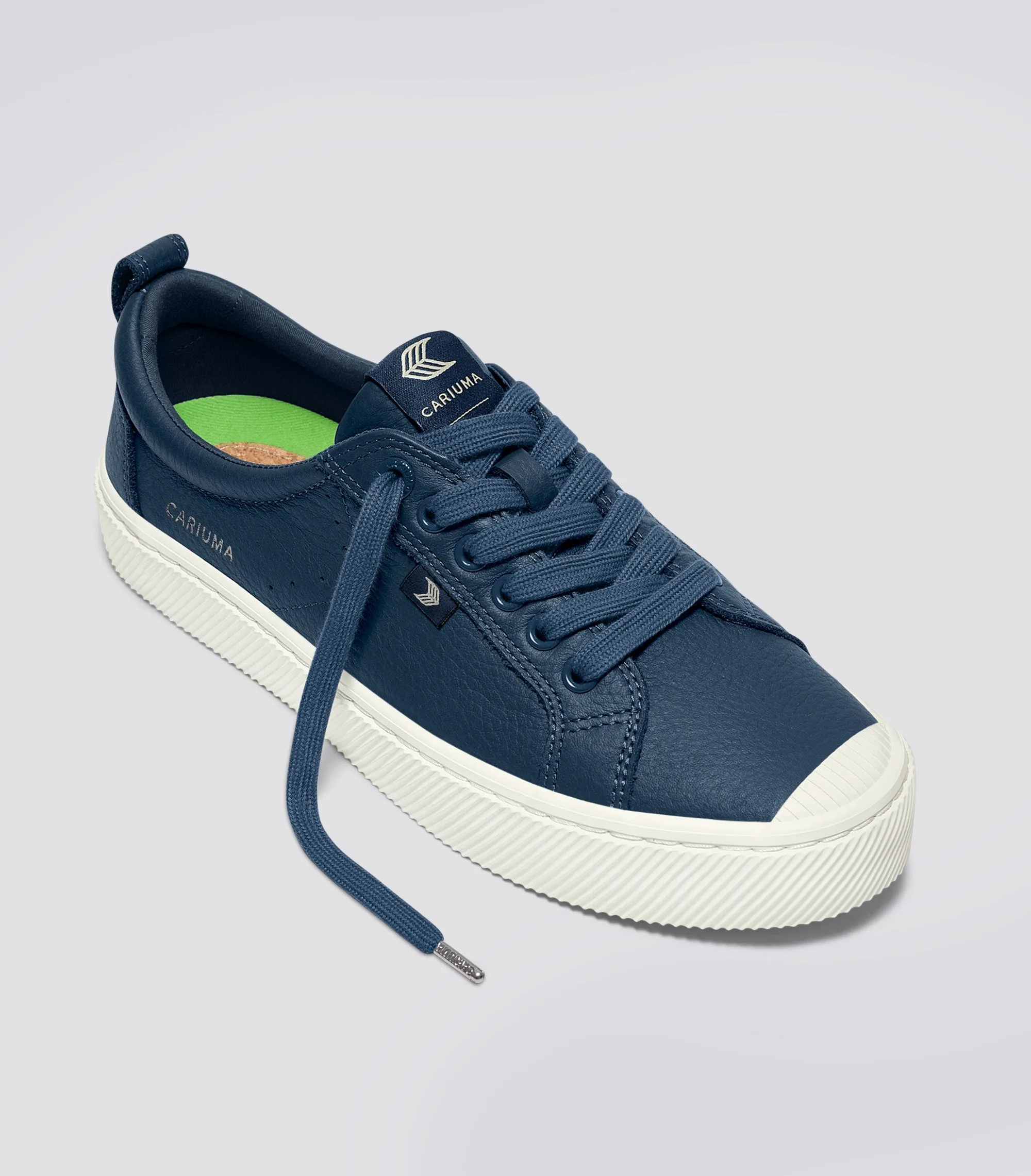 OCA Low Dark Denim Premium Leather Sneaker Men