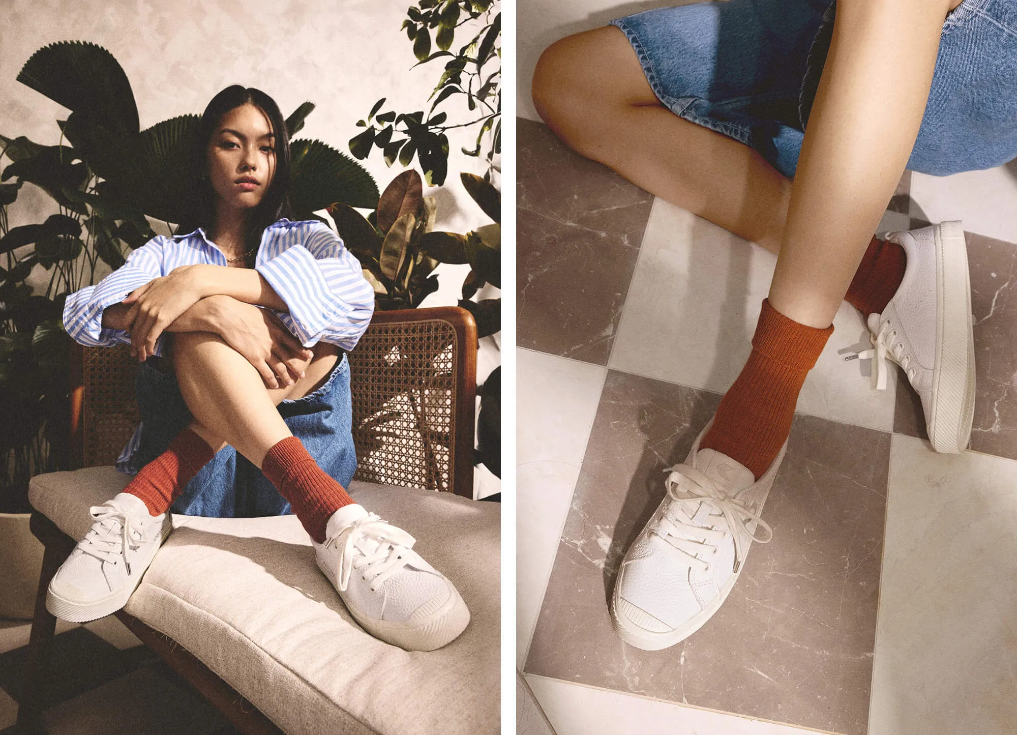 OCA Low White Premium Leather Sneaker Women