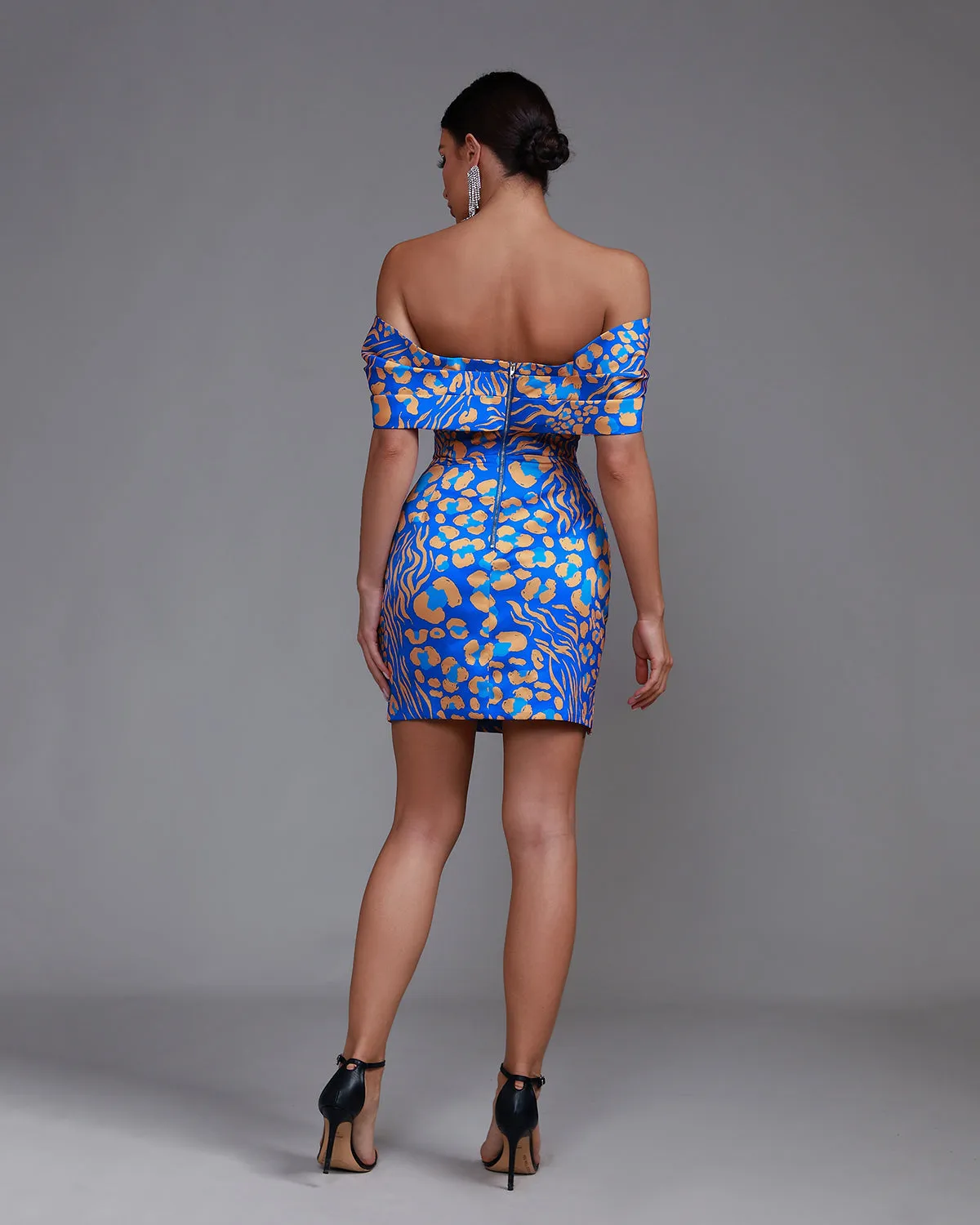 Off Shoulder Design Mini Dress