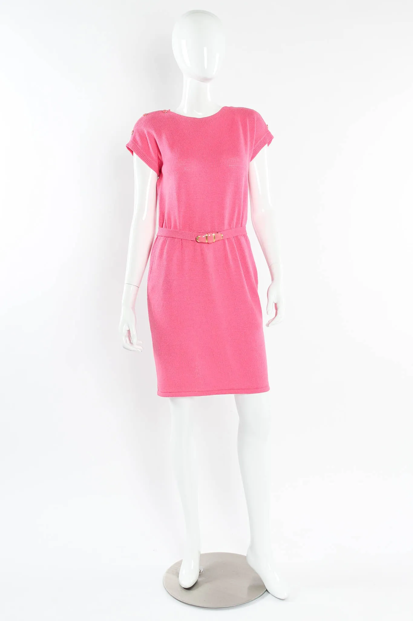 Open Back Web Weave Knit Dress