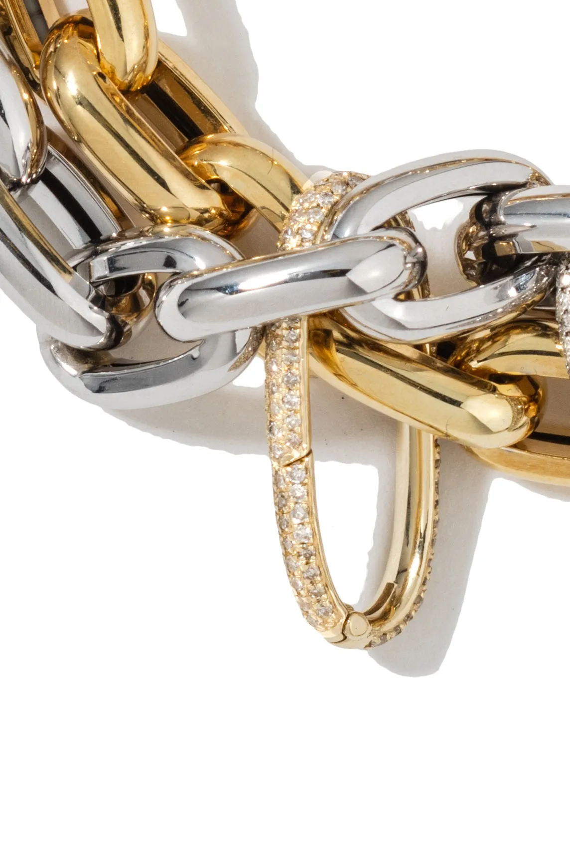 Oval Carabiners on Links Chain Bracelet