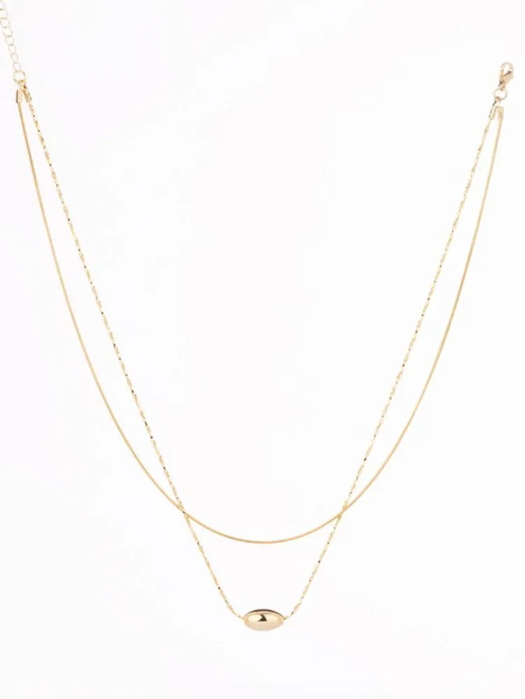 Oval Pendant Necklace