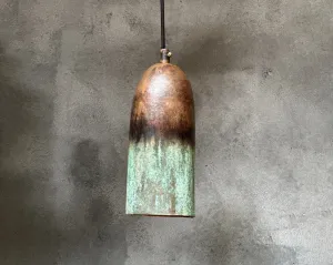 Oxidized Copper Pendant Lights – Green Patina Farmhouse Light Fixture