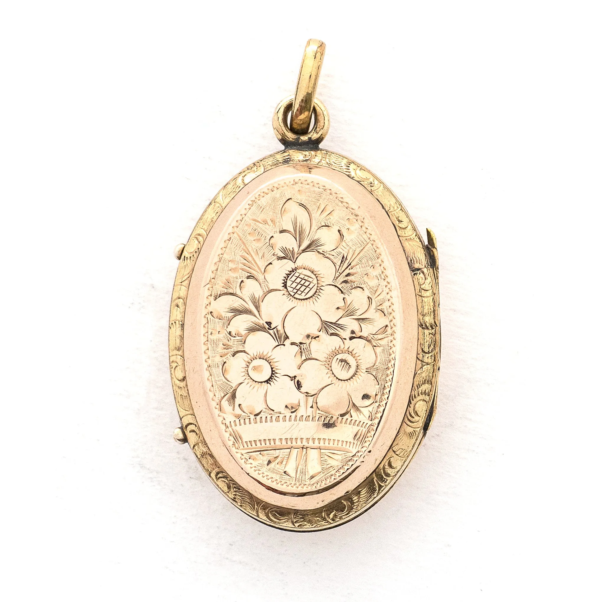 Pair of Swallows Enamel Antique Locket