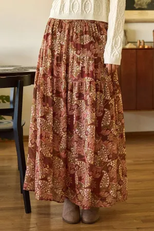 Paisley Boho Maxi  Skirt