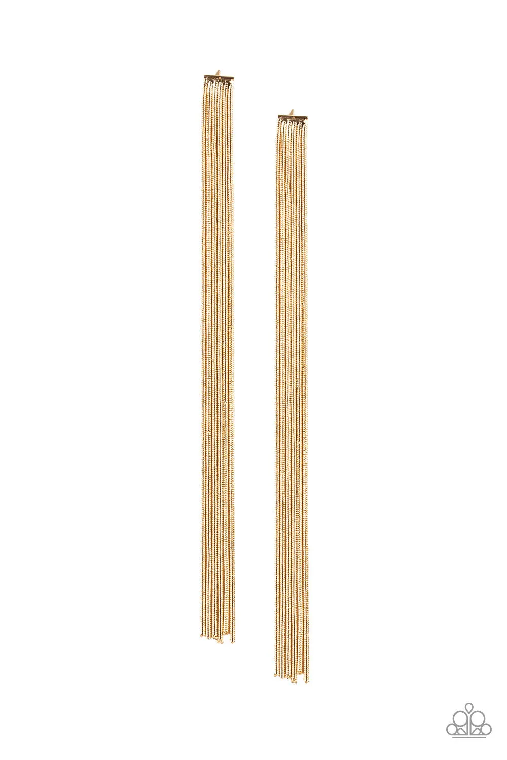 Paparazzi -Head To Toe Dazzle -Gold Earrings