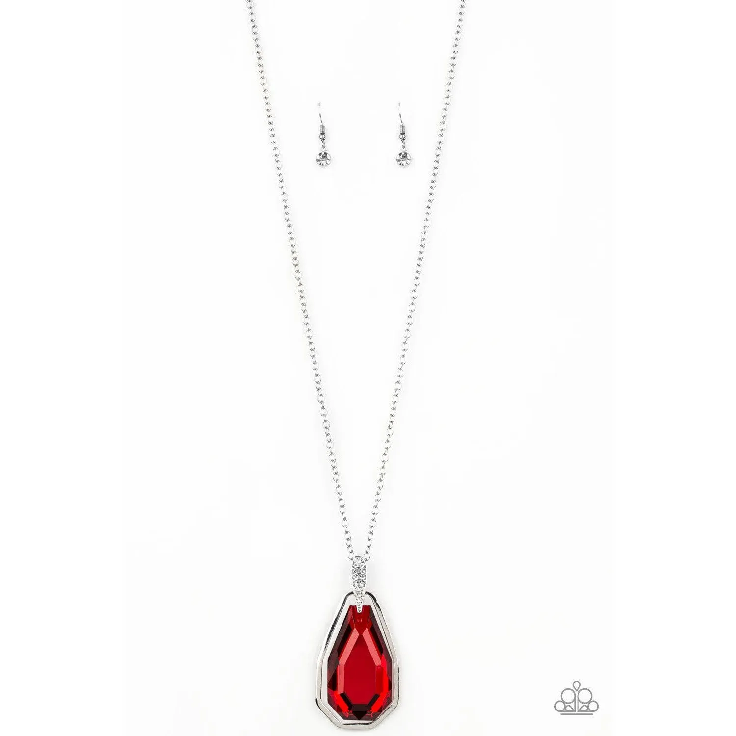 Paparazzi Maven Magic - Red Necklace & Earrings Set