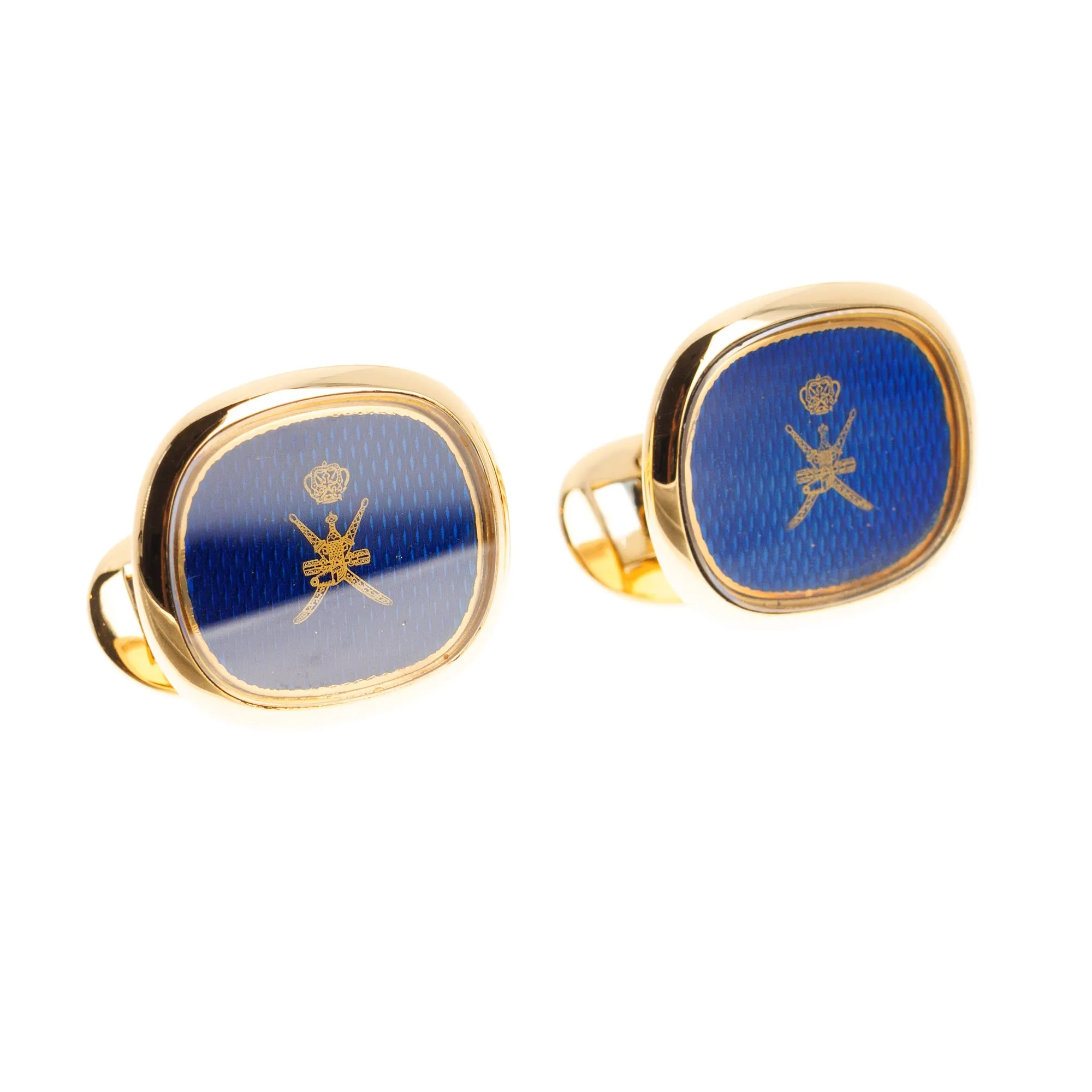 Patek Philippe Yellow Gold Cufflinks with the Khanjar Emblem of Oman