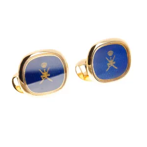 Patek Philippe Yellow Gold Cufflinks with the Khanjar Emblem of Oman