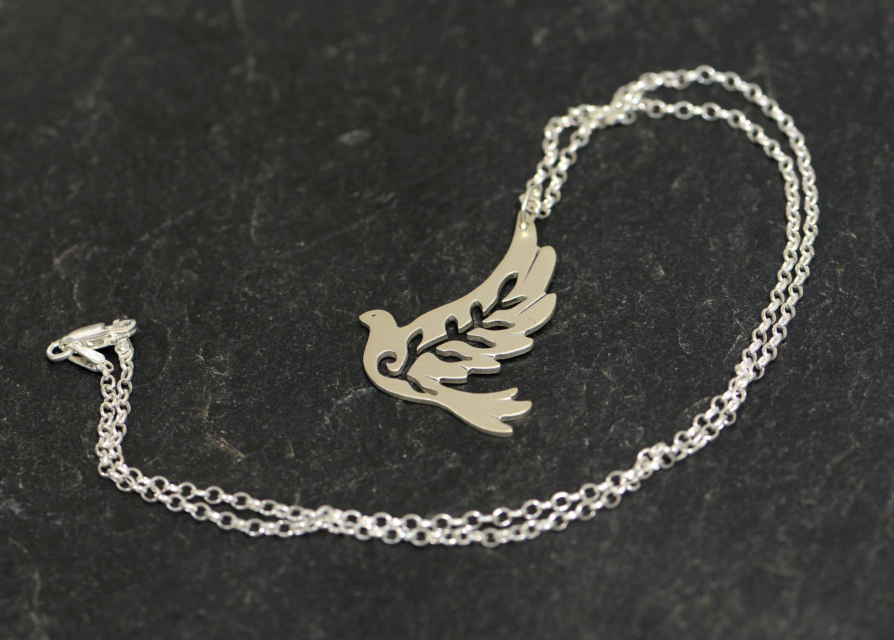 Peace Dove Sterling Silver Necklace