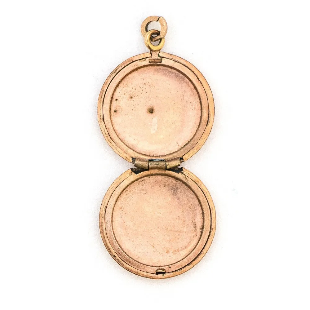 Petite Rosy Floral Antique Locket