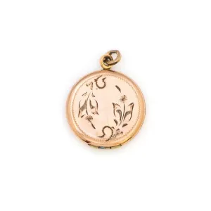Petite Rosy Floral Antique Locket