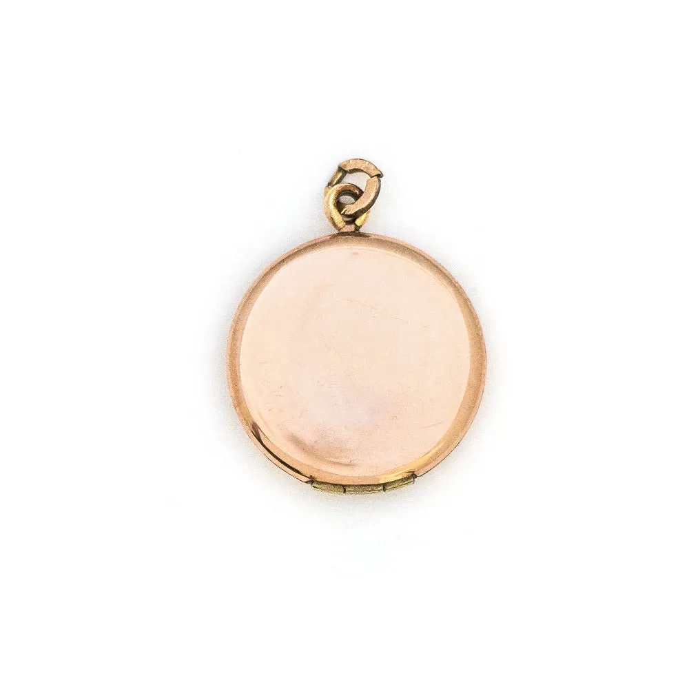 Petite Rosy Floral Antique Locket