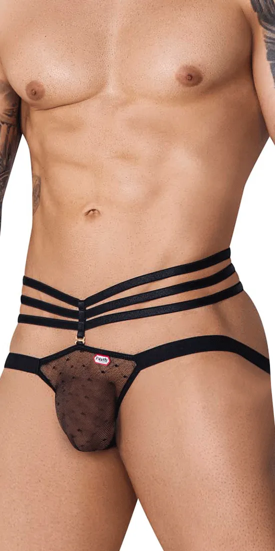 Pikante 1095 Oomph Mesh Jockstrap Black