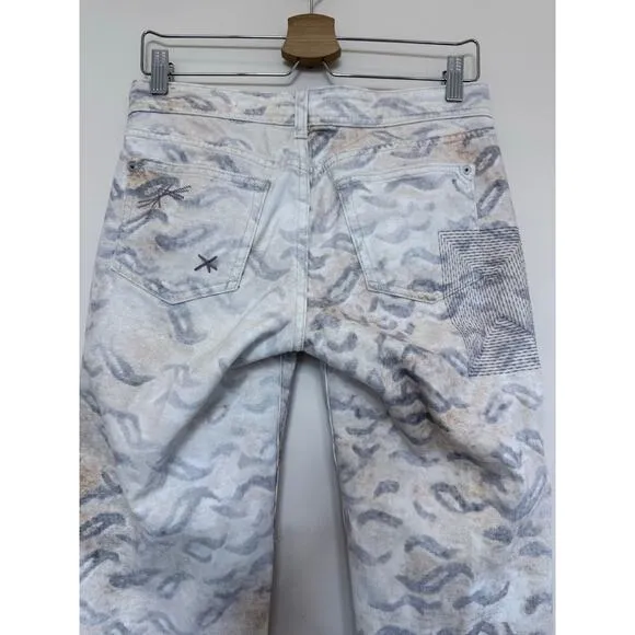 PILCRO anthropologie anthro white grey pink patchwork slim boyfriend denim jeans