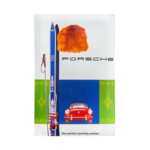 Porsche  Classic Enamel Sign - Vintage Ski