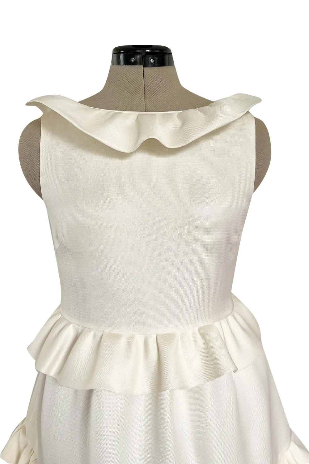 Prettiest Resort 2009 Christian Dior by John Galliano Runway Look 9 Ivory Silk Gazaar Baby Doll Dress
