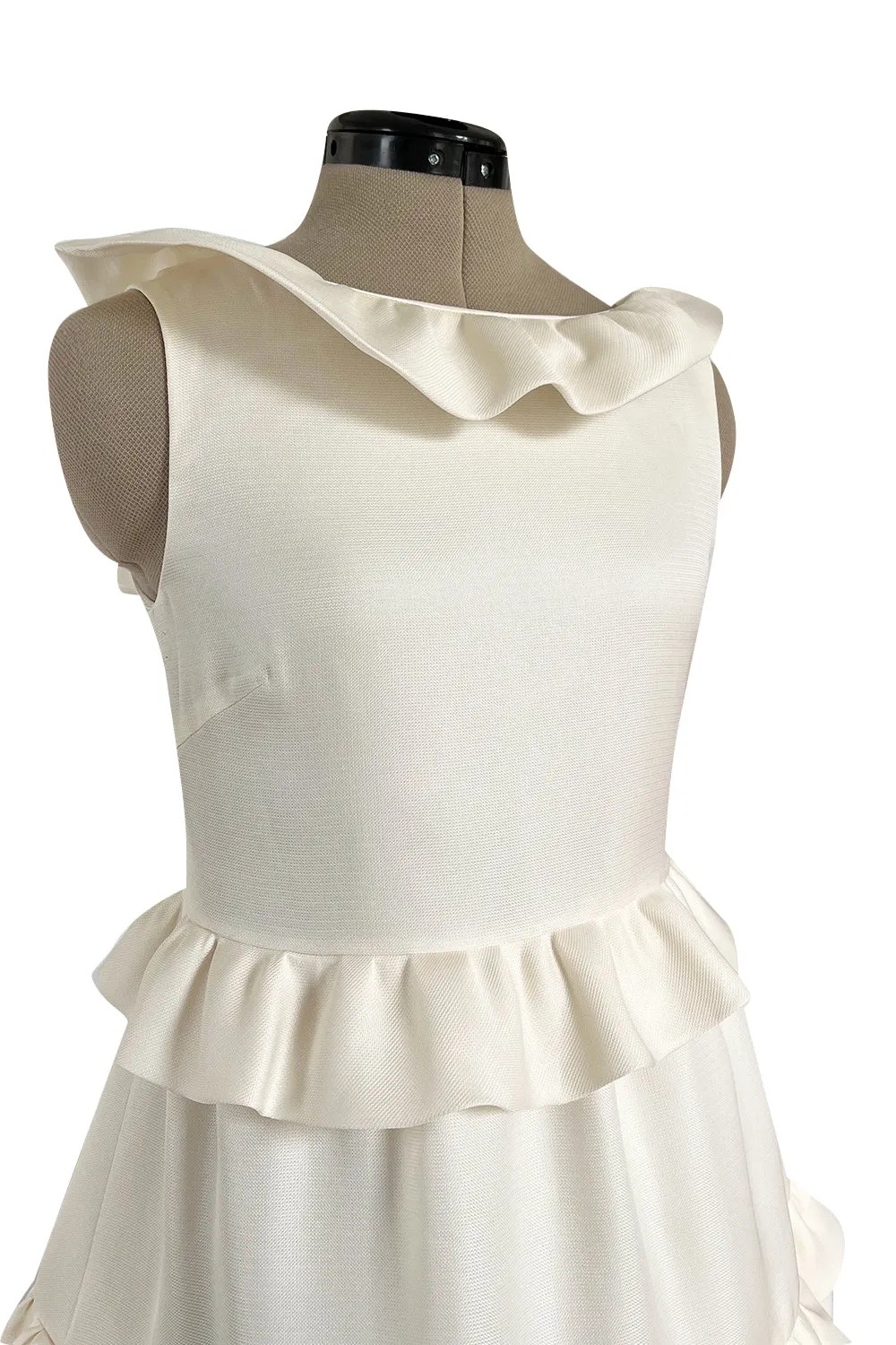 Prettiest Resort 2009 Christian Dior by John Galliano Runway Look 9 Ivory Silk Gazaar Baby Doll Dress