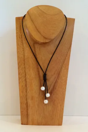 "Three's Company" Freshwater Pearl Necklace