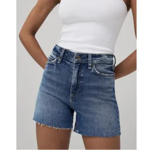 Rag and Bone Nina High Rise Denim Balboa Jean Roll Up or Cut Off Shorts 34