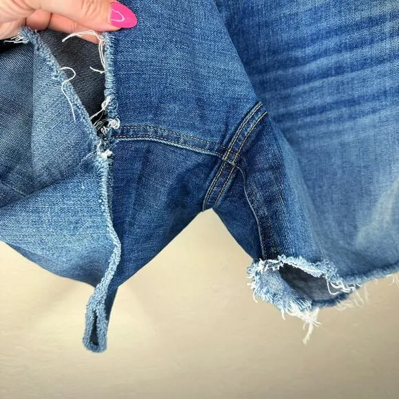 Rag and Bone Nina High Rise Denim Balboa Jean Roll Up or Cut Off Shorts 34