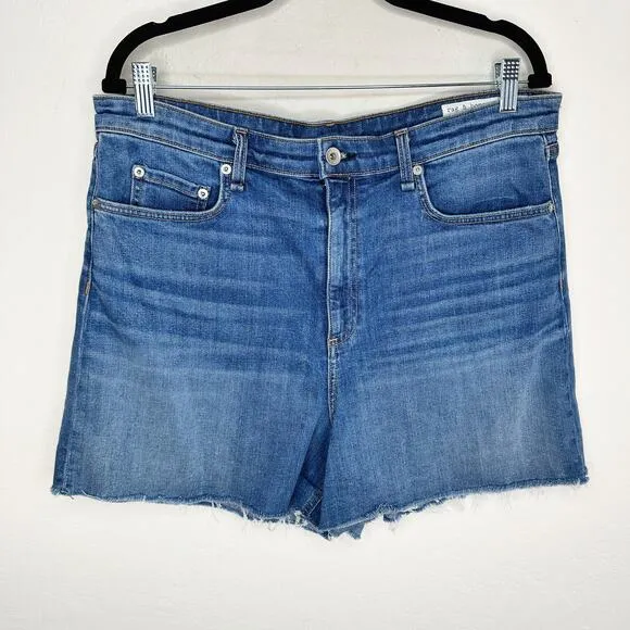Rag and Bone Nina High Rise Denim Balboa Jean Roll Up or Cut Off Shorts 34