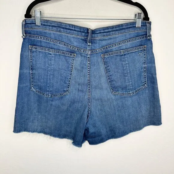 Rag and Bone Nina High Rise Denim Balboa Jean Roll Up or Cut Off Shorts 34