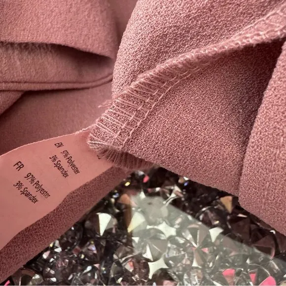 Revamped coat jacket cardigan wrap with waist tie belt dusty rose blush pink