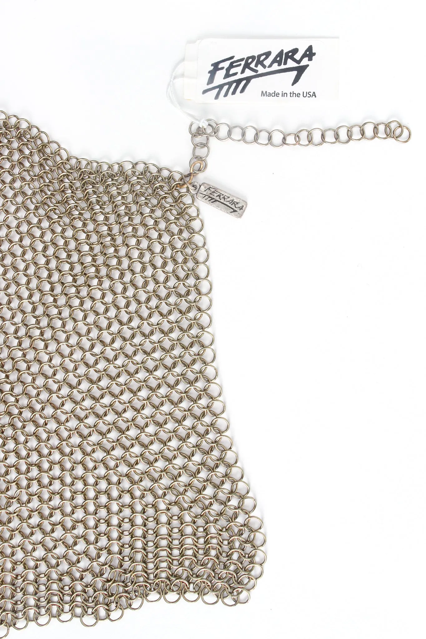 Ring Mesh Chain Charm Bib Necklace