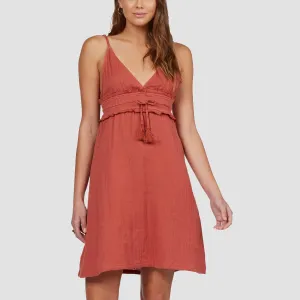 Roxy Simple Blossom Dress Marsala - Womens