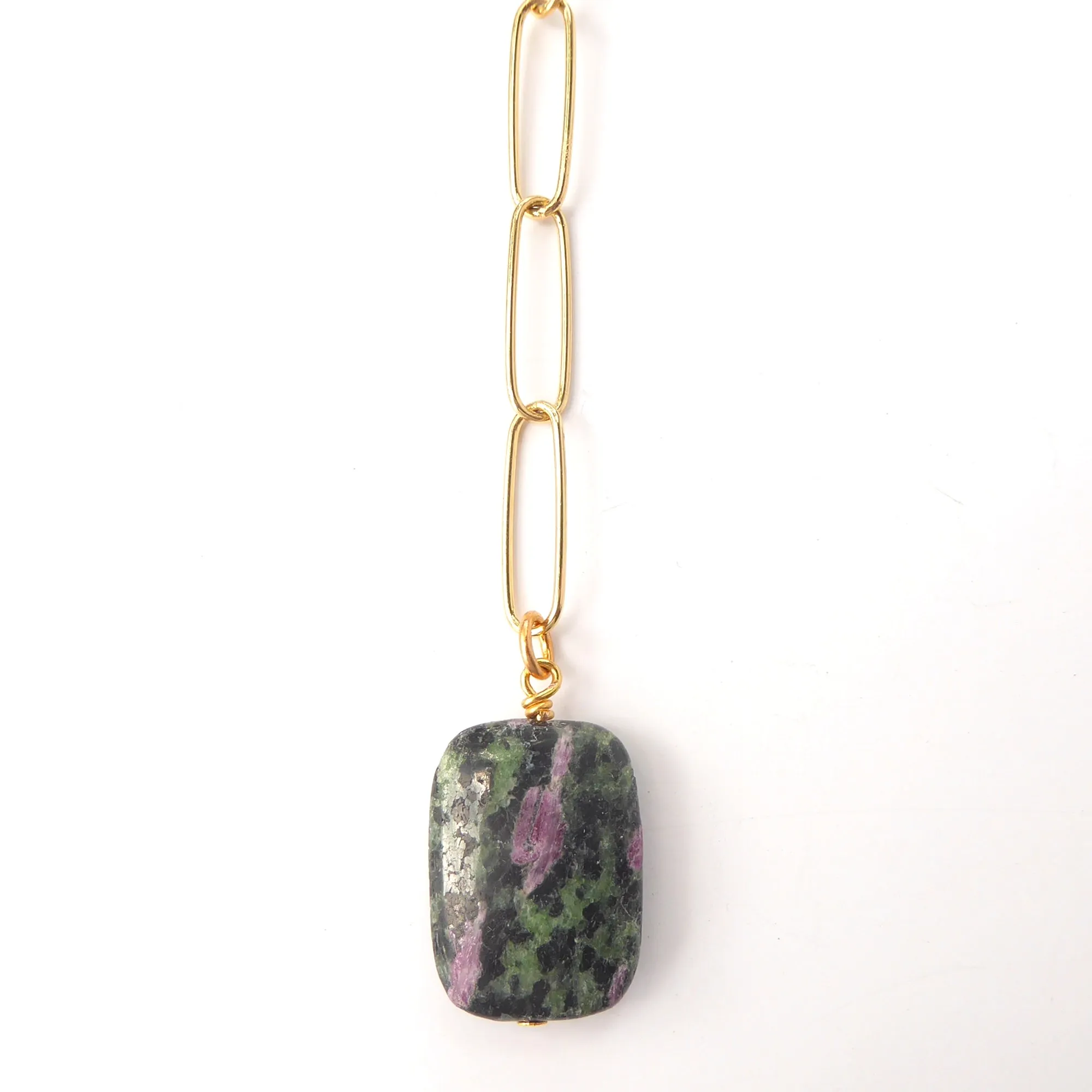 Ruby in zoisite necklace