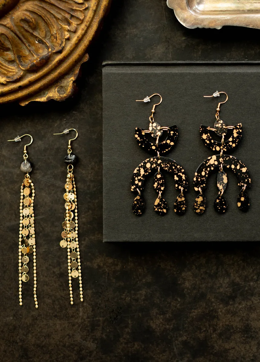 Sagitta Earrings in Stone