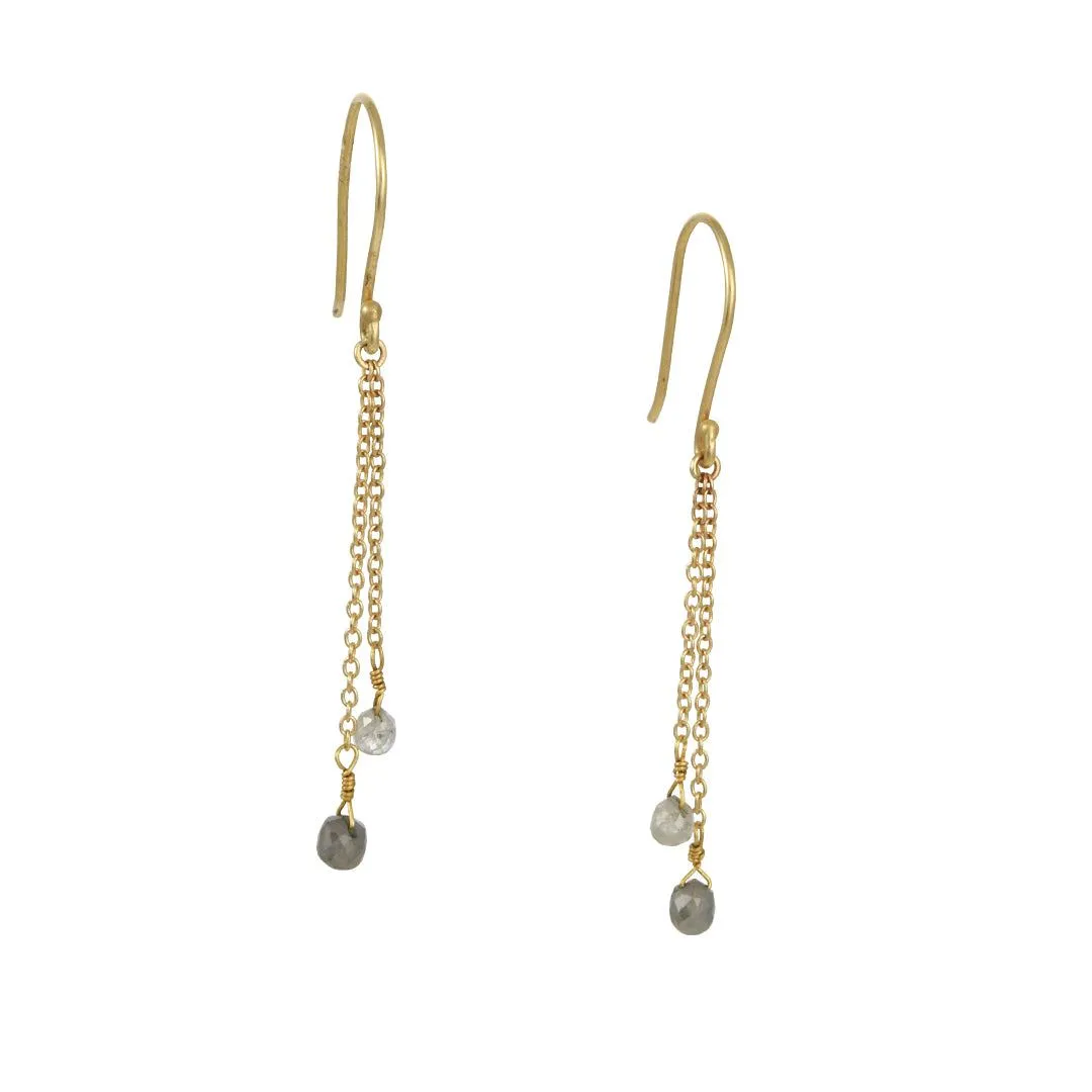 SALE - Double Strand Diamond Earrings