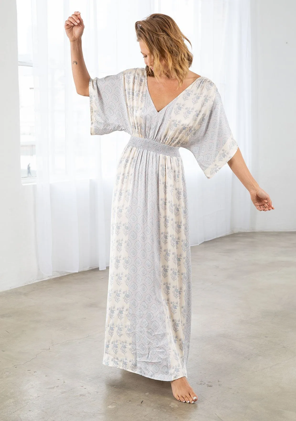 Serendipity Kimono Sleeve Maxi Dress