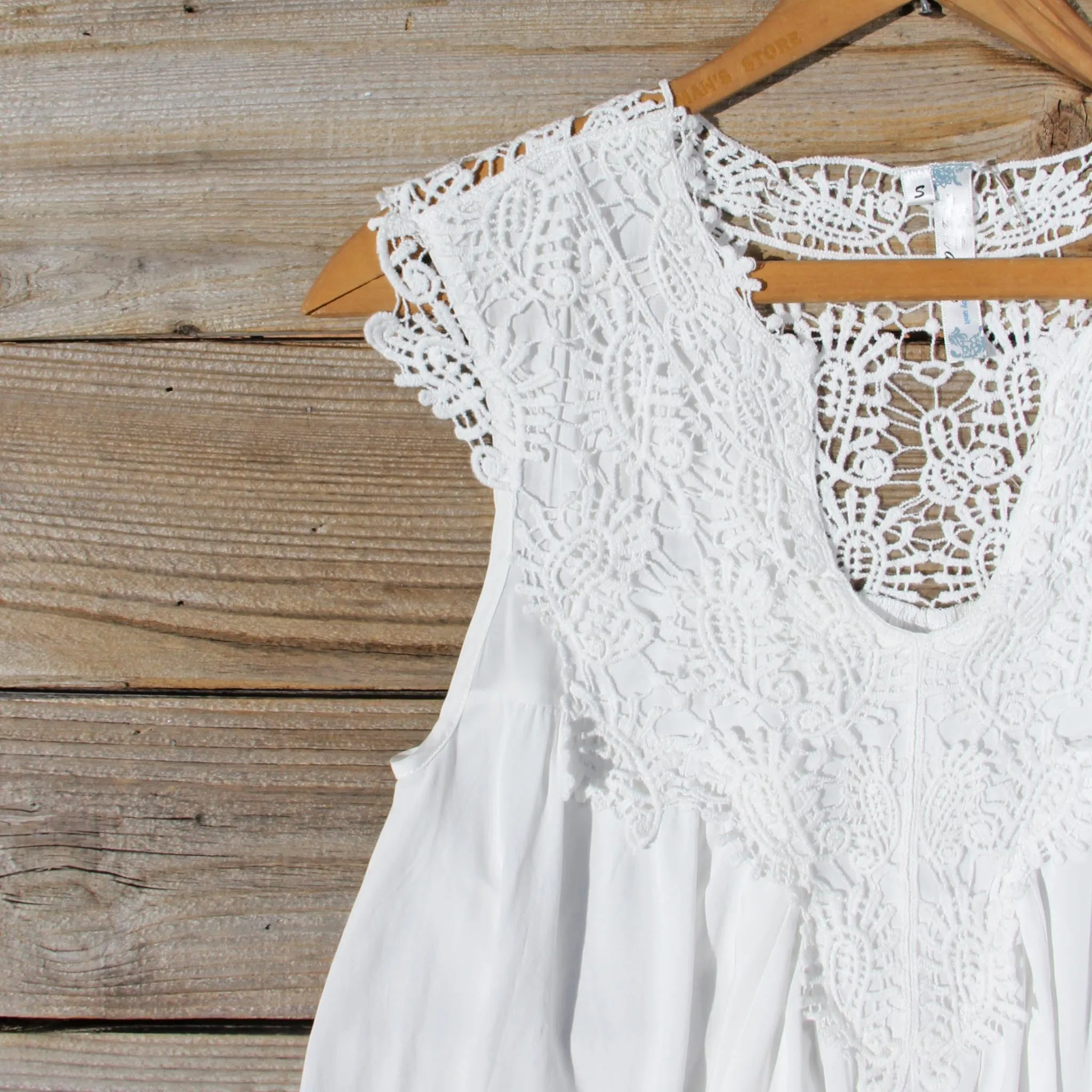 Shaded Peach Top in White