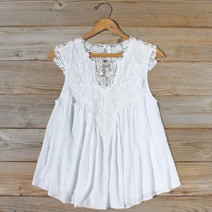 Shaded Peach Top in White