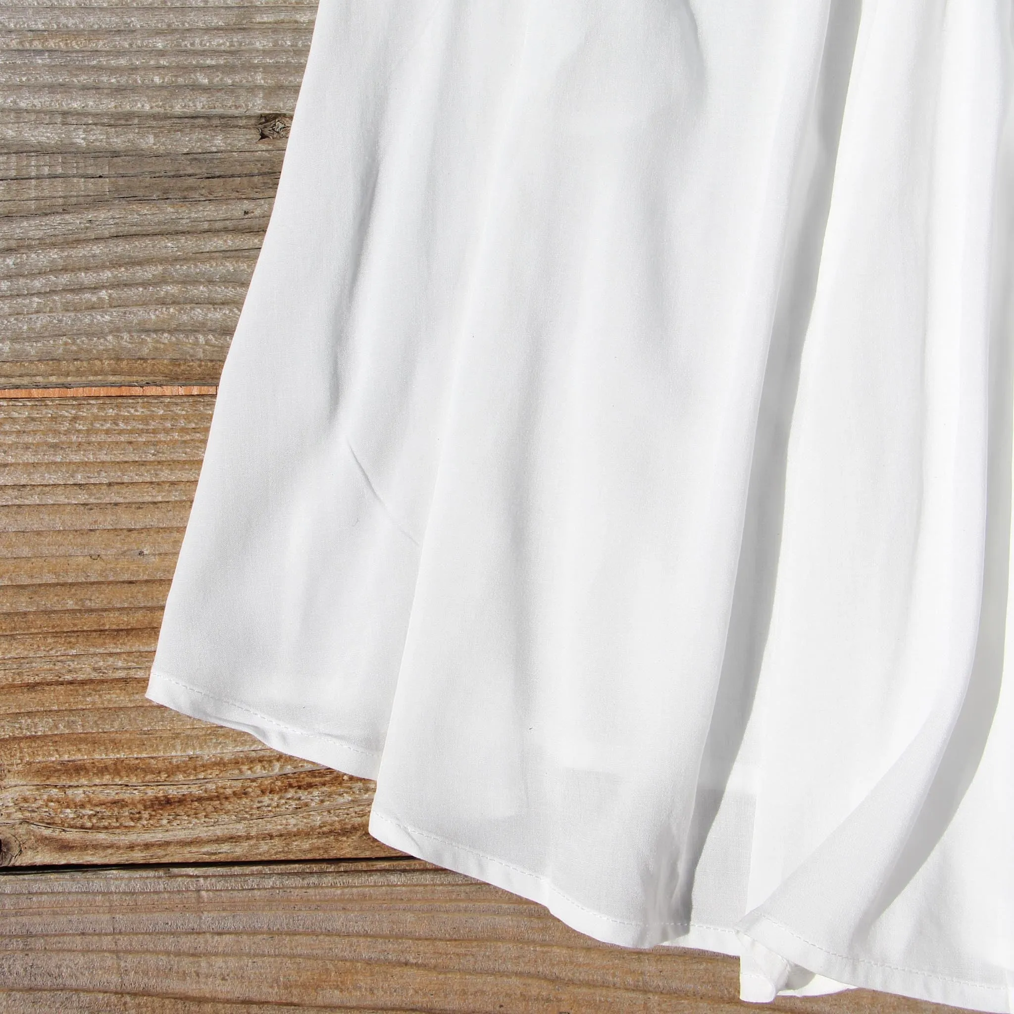 Shaded Peach Top in White