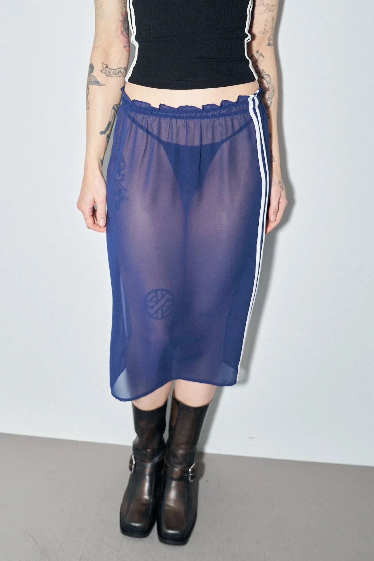 Sheer Sporty Chiffon Skirt