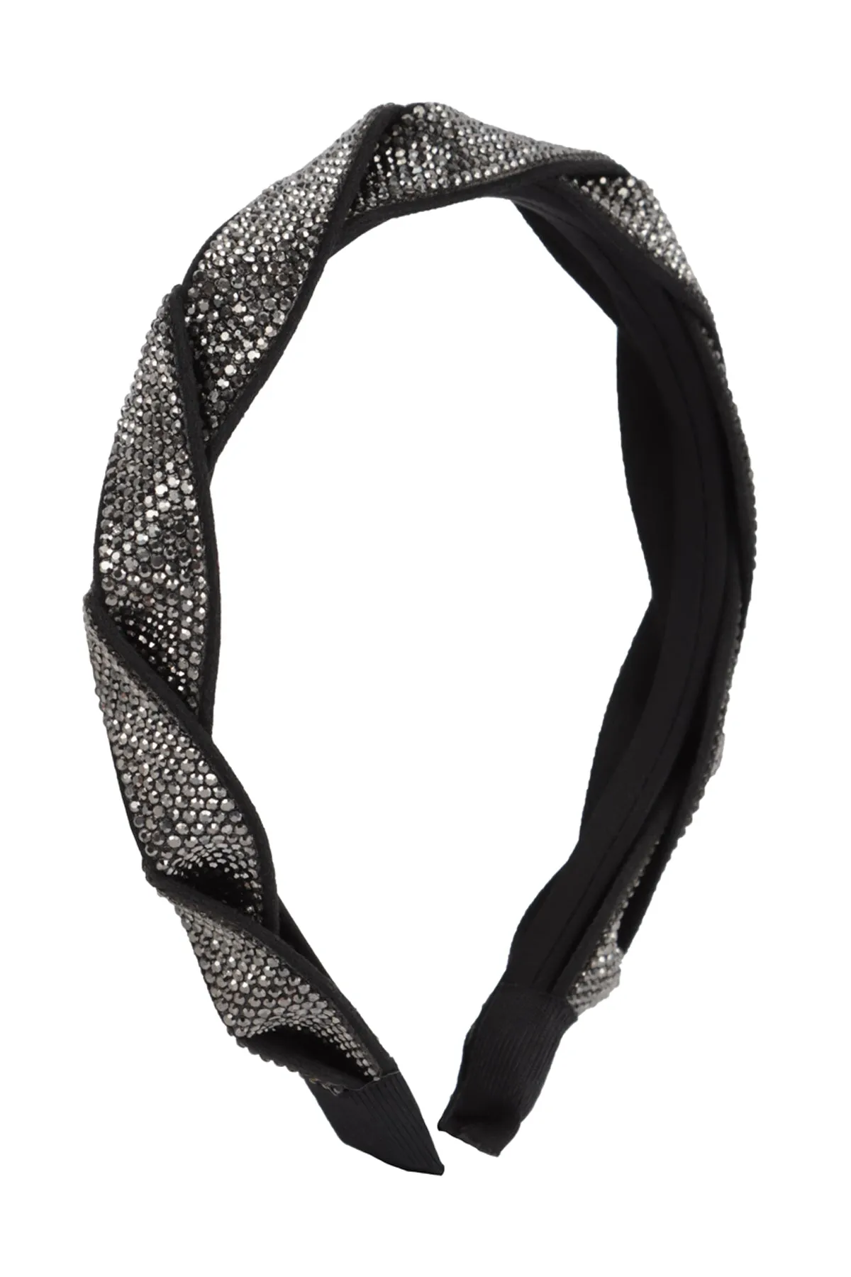 SHINY RHINESTONE BRAIDED HEADBAND