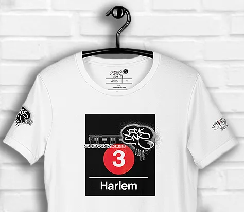SHORT SLEEVE TEE  (uniSex) : HARLEM -(2020 upgraded classic)