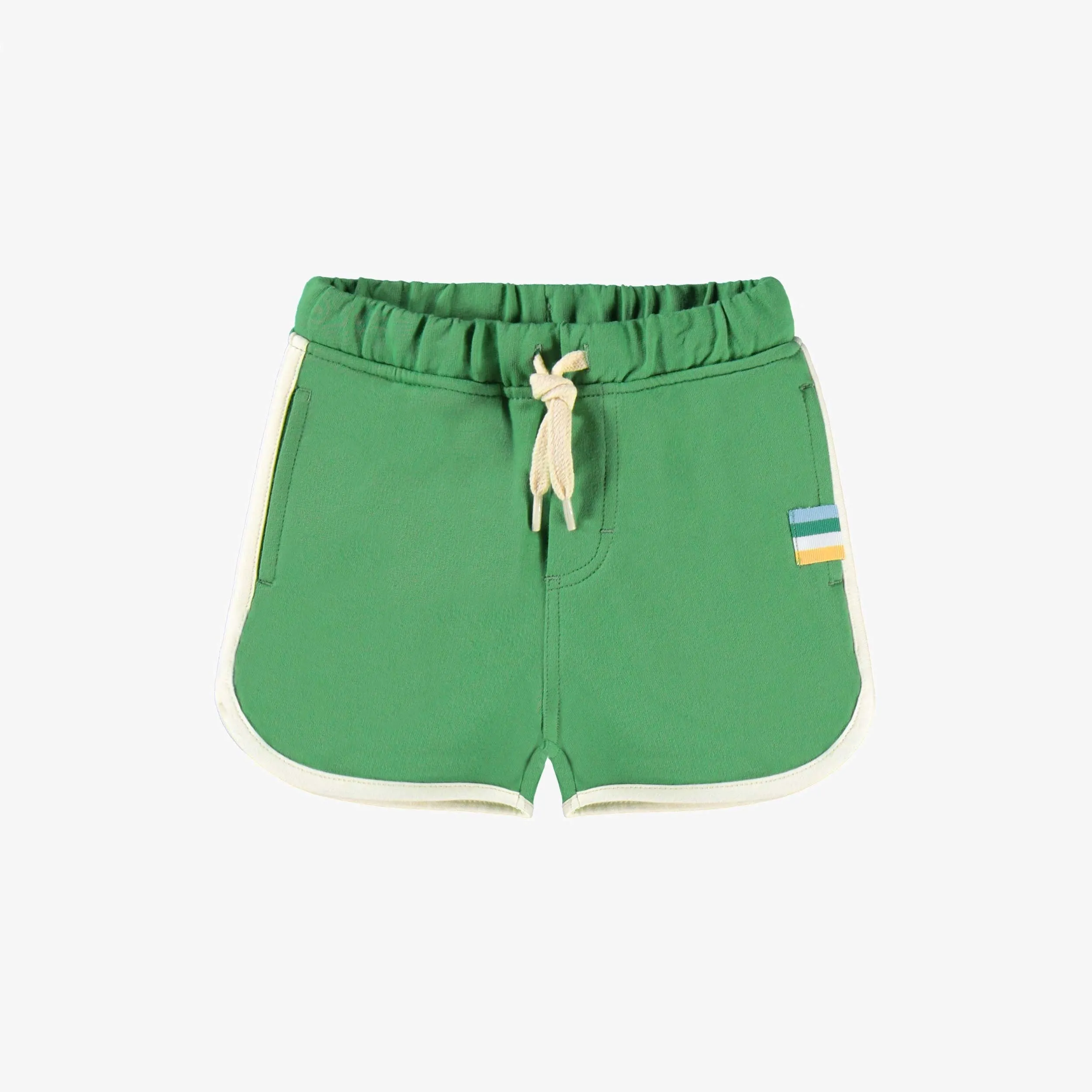 Short vert en coton français, bébé || Green shorts in French terry, baby