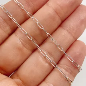 Silver 1.9mm Mini Paperclip Chain