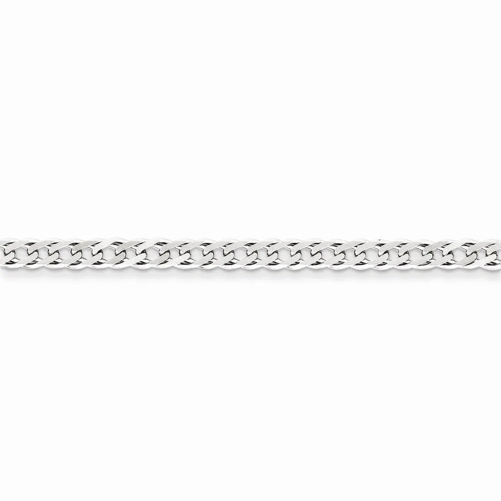 Silver 4.25-mm Double 6 Side Flat Fancy Chain