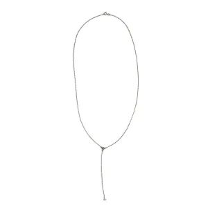 Silver Fancy Bar Link Lariat Chain