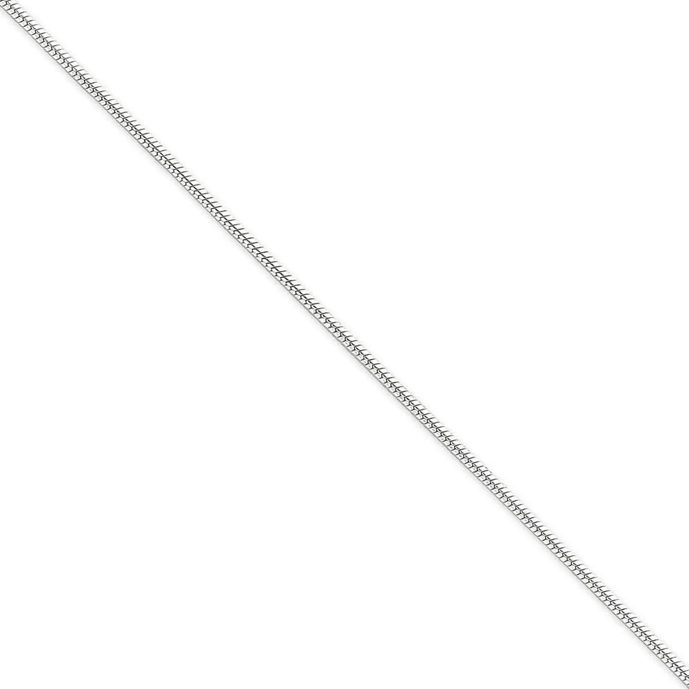 Silver Polish Solid 1.75-mm Round Snake Chain