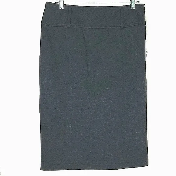 Skirt Midi Sharon Young Pencil charcoal gray lined New NWT VINTAGE