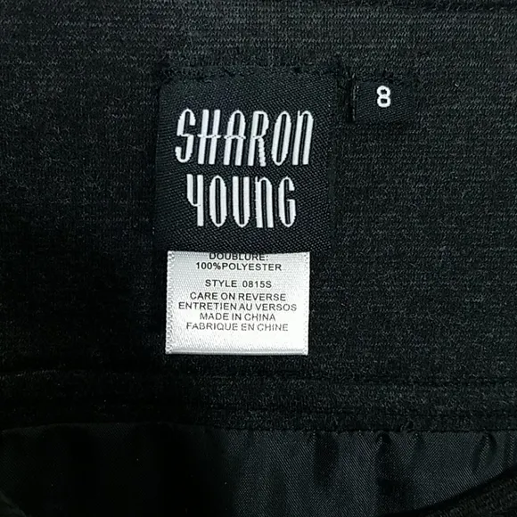 Skirt Midi Sharon Young Pencil charcoal gray lined New NWT VINTAGE