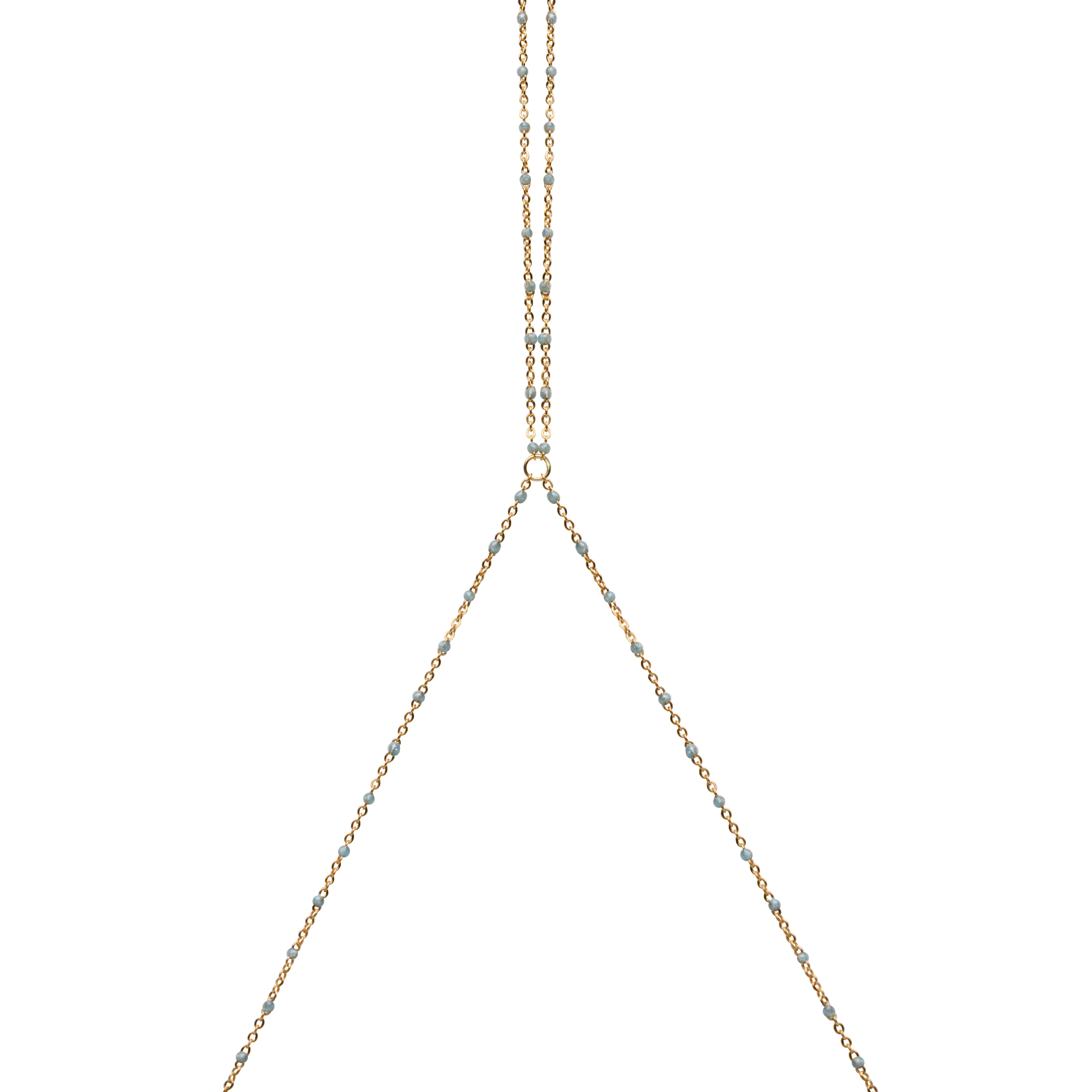 Sky Blue Enamel Body Chain - 14K Gold Filled