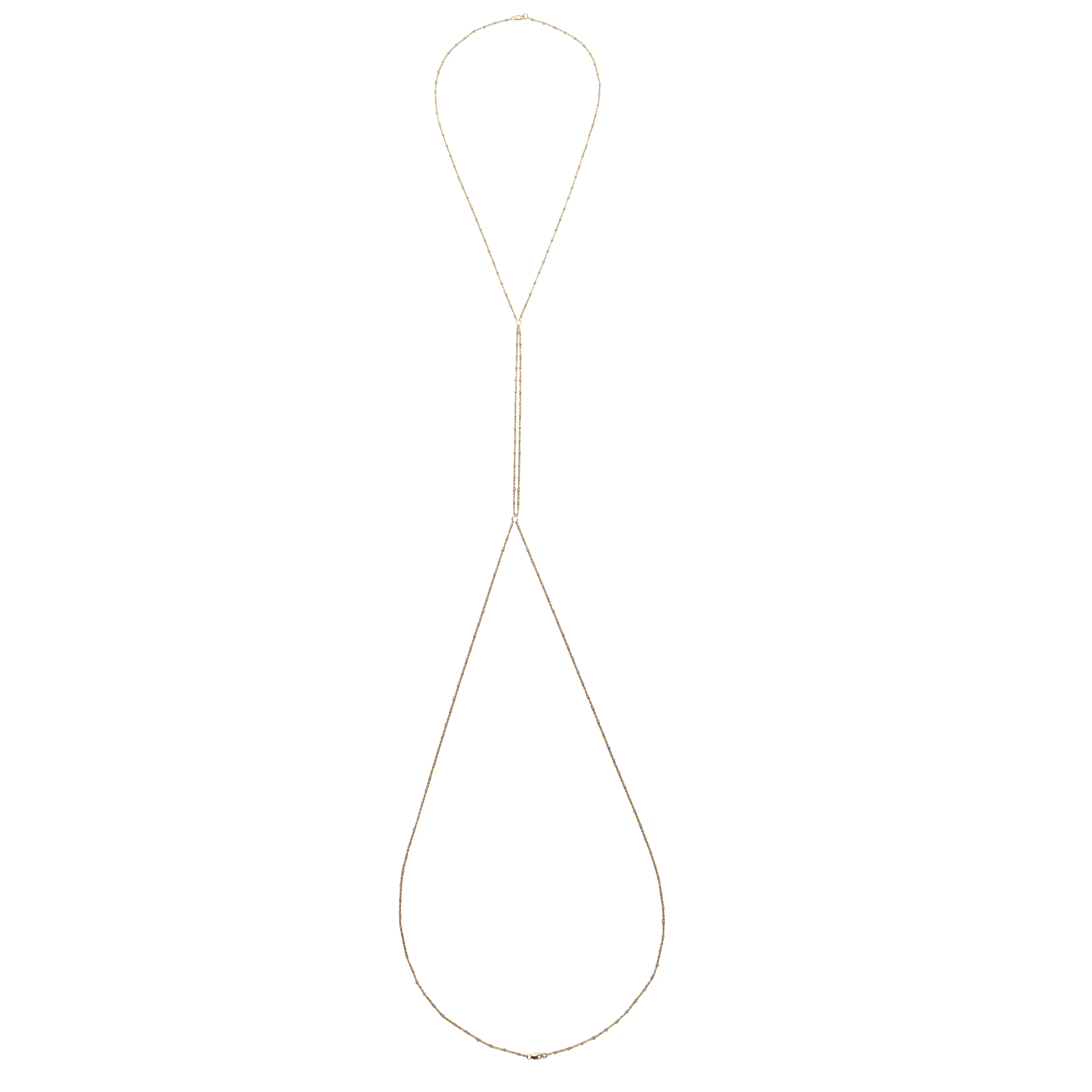 Sky Blue Enamel Body Chain - 14K Gold Filled